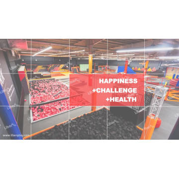 Professional Customized Trampoline Gym, Rectangle Trampoline Park Springs
